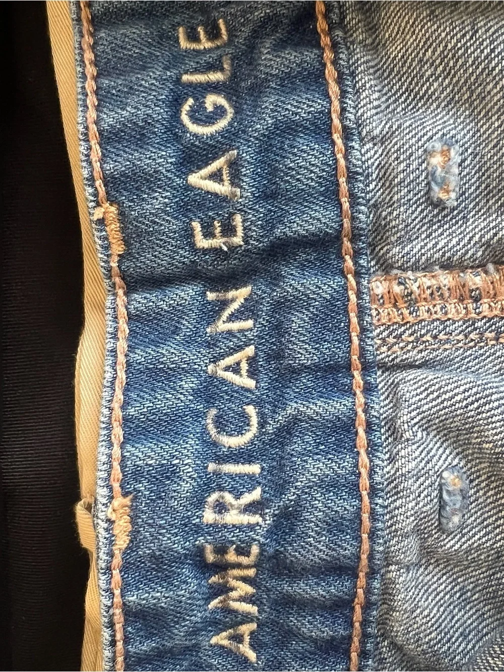 American Eagle Outfitters Blue Front-Zip Denim Mini Skirt